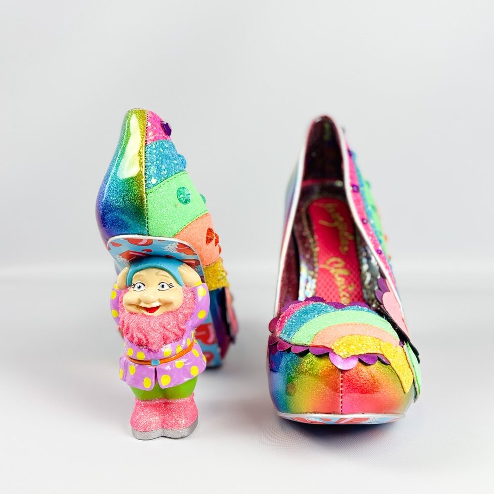 Irregular Choice I Just Gnome It Rainbow Glitter Heels – Size 39 / 8 - Picture 8 of 12